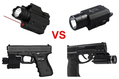 Lazer + LED 2-ichida-1 Taktik qurol nuri VS LED qurol nuri